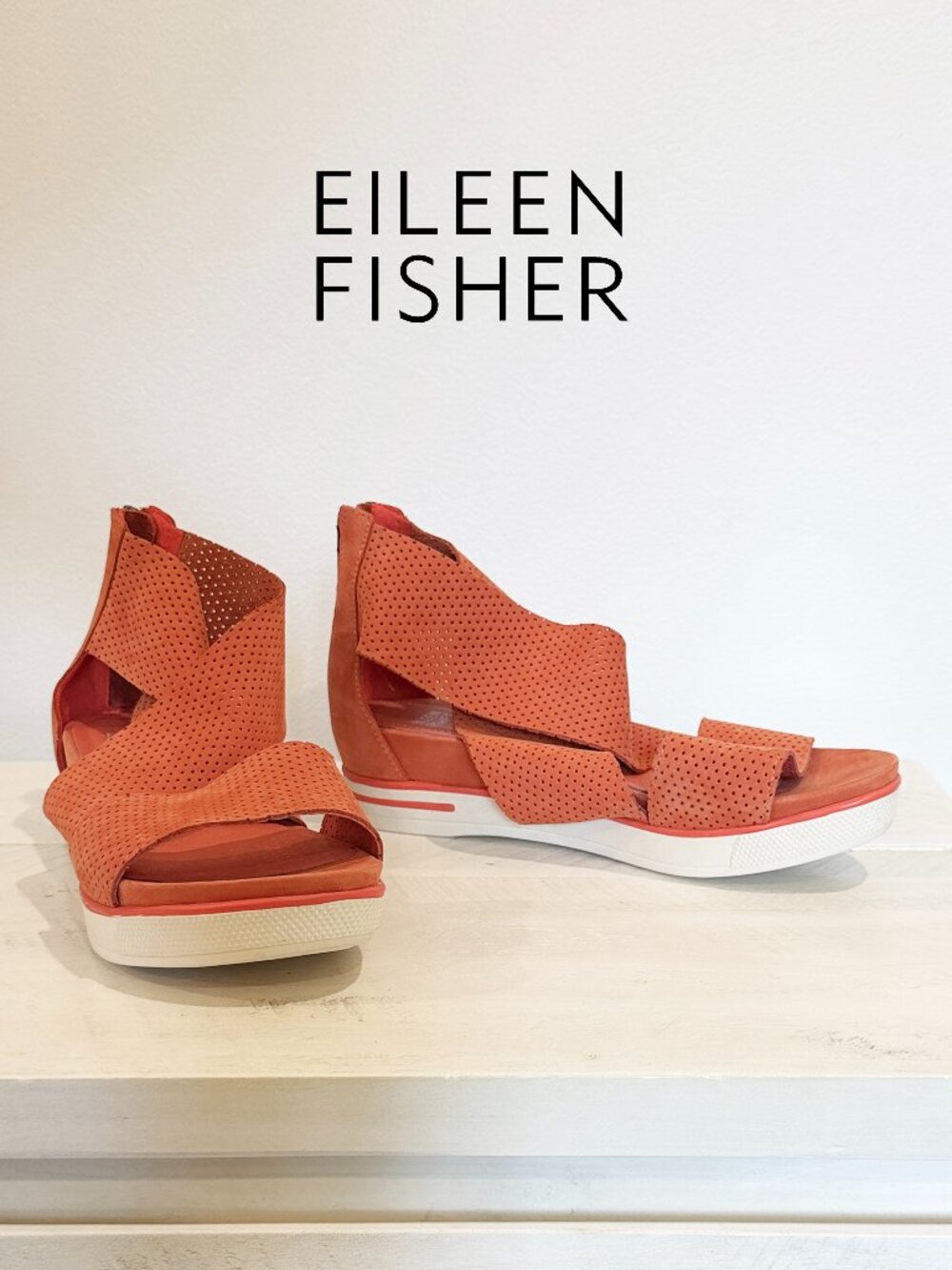 Eileen Fisher Sport 2 Sneaker Sandal Orange Women's Size 7.5 fits like 7 NEW
